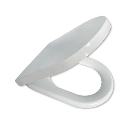 China Slow-end Toilet Seats Low Price Ready To Ship OEM/ODM UF D Shaped Toilet Seat Soft Close Quality Quick Release European Standard Toilet Seat Cover for sale