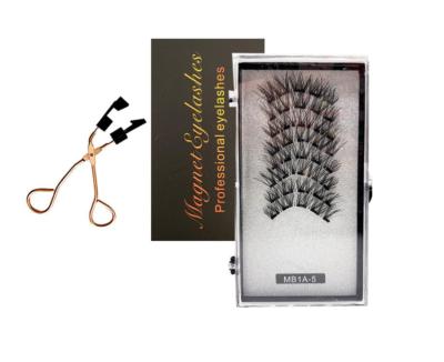 China Manufacturer Supply Custom Natural Eyelash Clip And Soft Magnetic Suction False Eyelashes Set Box for sale