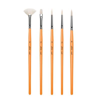 China 6pcs Nylon Hair Artist Acrylic Watercolor Paint Brush Customized Paint Brush For Good Artist Brush for sale