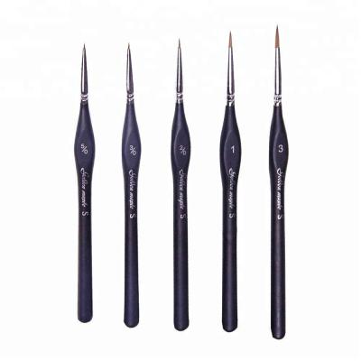 China New 5 Pieces Acrylic Miniature Detail Painting Triangle Brushes Acrylic Paint Liner Brushes For Oil Painting for sale