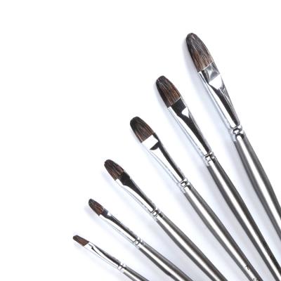 China High Quality Oil Badger Hair Brushes Art Painting Brush Cheap Oil Paint Brush Set for sale