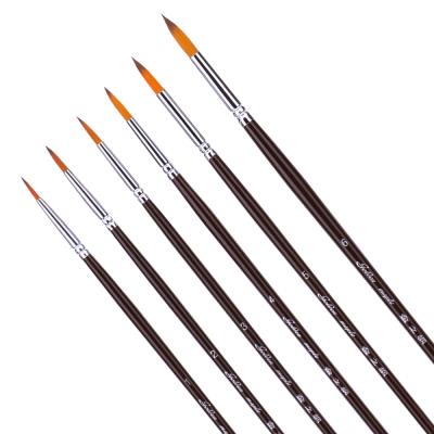 China Newest Hot Oil Spinned Tip Brush 6pcs Paint Pen Brush for sale