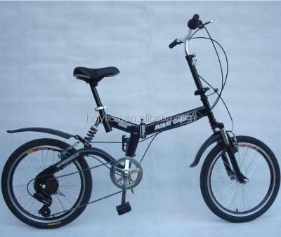 China 20 Steel New Black Steel Folding Bicycle Suspension Model HL-F016 for sale