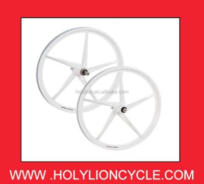 China 700C Magnesium Alloy Road Bike Wheel Magnesium Alloy Bicycle Wheels/5Spoke-W-SS011 for sale