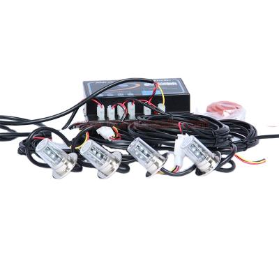 China HA-481 Car 4/6/8/12 Pcs LED Bulb Lighthead DC12V Flashing Lights Hide Away Warning Strobe Kit Power HA-481 for sale