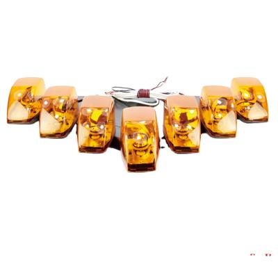 China PC lightbar dome triangle arrowhead halogen beacons police car fire truck vehicle warning with 7 beacons HSV7000 for sale