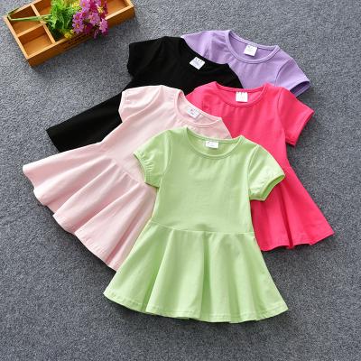 China New summer washable short sleeve cotton soft dress for medium and small children for sale