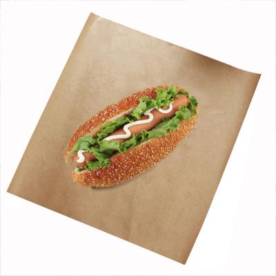 China Custom Kraft Paper Hamburger Wrapping Greaseproof Tissue Paper Printing Wrapping Waterproof Paper Sandwich Food Grade Waxed Paper for sale