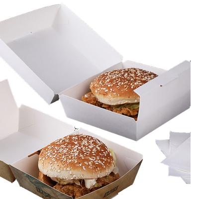 China Recycled Materials Food Packaging Box Eco - Friendly Hamburger Box for sale