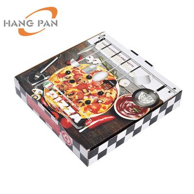 China Folding Recyclable Wholesale Custom Logo Cheap Fast Food Pizza Paper Box for sale