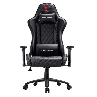 China (Size) 2021 Black Faux Leather Adjustable Computer Office Gaming Chair for sale