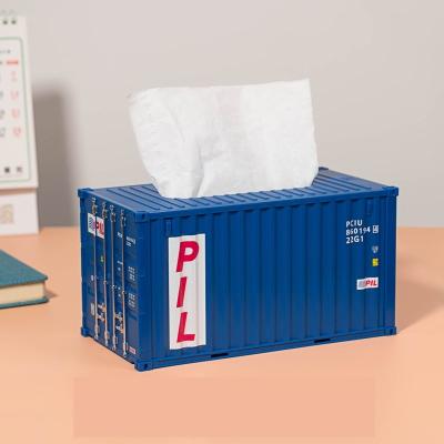 China Africa logo shipping container cloth model box advertising gift business gift ABS tissue paper tissue paper box cover custom simulation plastic for sale