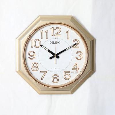 China LUMINOVA CHINA DILING Brand Promotion Night Digital Pendulum Octagon Octagon Wall Clock Elegant Rustic Decorative Field Movement Home Gift Luminous Wall Clock for sale