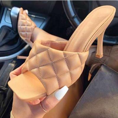 China Fashion Trend 2022 Luxury Hot Selling Place Toe High Heel Women Sandal Insti Good Quality Summer Fashion Trend Big Size 42 for sale