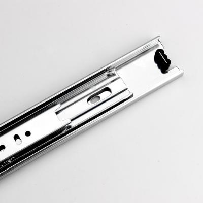 China Modern Ball Bearing Full Extension Telescopic Handle Concealed Push Open Soft Close Drawer Slide for sale