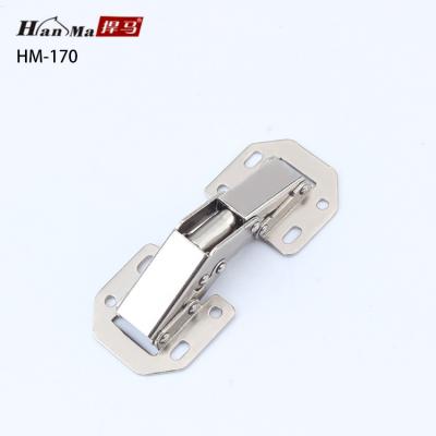 China 4 Inch 77g Bridge Hinge Modern Frog Hinge Without Furniture Soft Close Hinge for sale