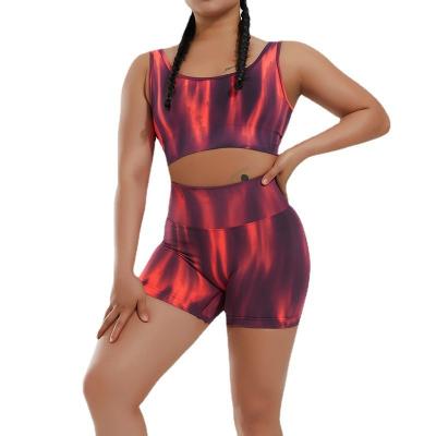 China Breathable quick dry lightweight short set yoga seamless vest and shorts set women summer sport wear short set for sale