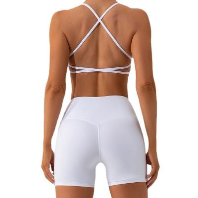 China New summer stylish yoga suit breathable shorts two-piece set for fitness running fast dry exercise yoga set for women customization for sale