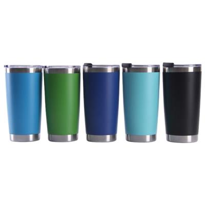 China Hot Selling Disposable Powder Coating Car Cup Stainless Steel Double Wall Tumbler Coffee Cup for sale