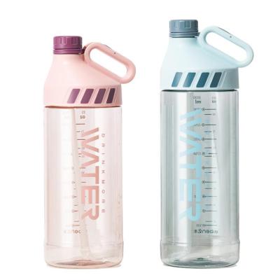 China Sustainable 1 Liter 1.5Liter Custom Bottles Gym Manufacturing Clear Water Bottle Plastic for sale