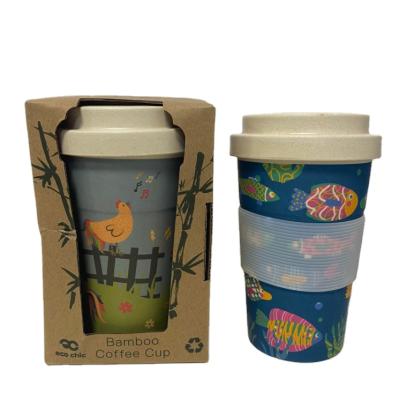 China Newest Eco Friendly 100% Biodegradable Sustainable Reusable Bamboo Fiber Coffee Mug Travel Bamboo Mug for sale