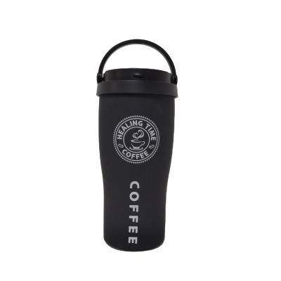 China Sustainable Amazon Bottle Hot Sale 16OZ Double Wall Vacuum Insulated Stainless Steel Coffee Mugs Beast Star Hoops Tumbler With Handle for sale