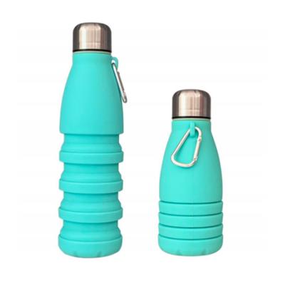 China Eco Friendly Sports Silicone Sleeve Collapsible Collapsible Water Bottle Kids With Custom Logo for sale