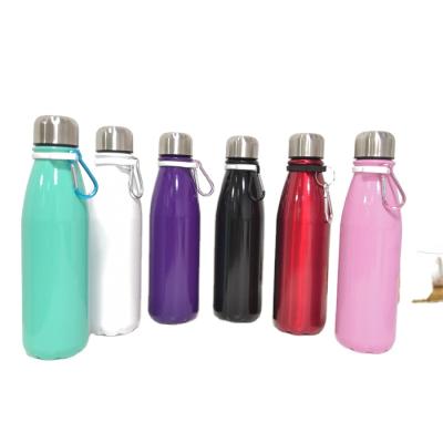 China Wholesale free sample viable promotional OEM 500/600/700ml with custom logo metal vacuum aluminum sports water bottle with cover for sale