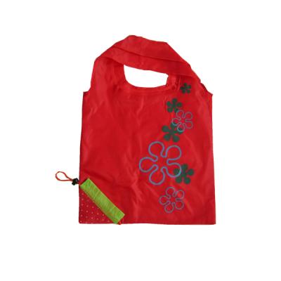 China Eco-Friendly Folding Bag Strawberry Shopping Bag Easy To Store Shopping Bag Fruit Shaped Polyester Folding Bag for sale