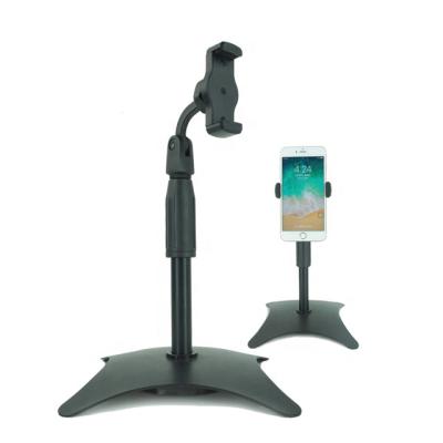 China Steel Adjustable Desktop Cell Phone Holder Mobile Stand For Desktop iPhone for sale