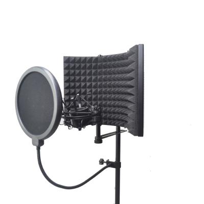 China Factory OEM Metal Microphone Shield Reflection Condenser Microphone Acoustic Studio With Soundproof Filter For Recording for sale