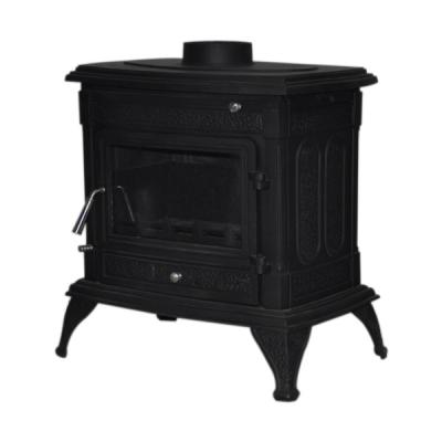 China Traditional contemporary cast iron wood stove with back bolier for sale