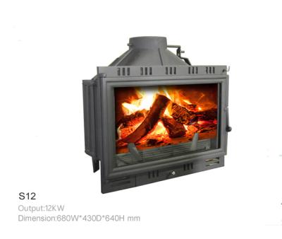 China Large Modern Wood Stove Home Wood Inset Fuel Inset Stove And Log Burner High Efficiency Multi Insert Chimney for sale