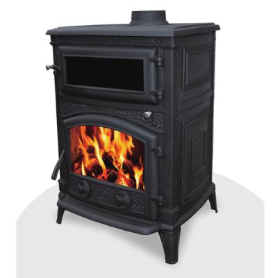 China Morden Contemporary Cast Iron Wood Burning Stove With Free Back Bolier System Wood Burning Stove for sale