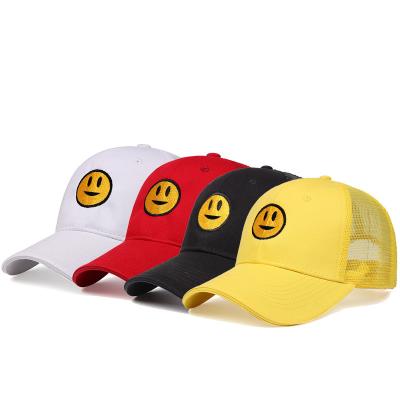 China COMMON Wholesale Popular Custom Hat Embroidery Base Logo Ball Cap Summer Baseball Sports Mesh Trucker Hat for sale