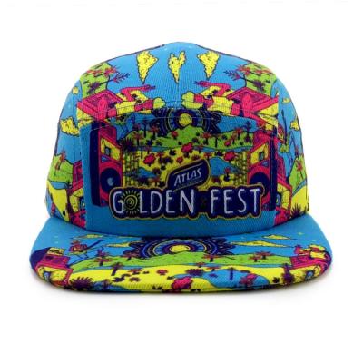 China JOINT High Quality Polyester 5 Panel Hat Custom All Over Printing 5 Panel Hats for sale