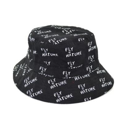 China Wide Custom Design Logo Cool Printed Bucket Hat Spring and Summer Barred Brim Fisherman for sale