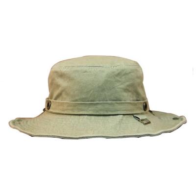 China Wholesale Cheap Fisherman Striped Cotton Fabric Fishing Bucket Hat for sale