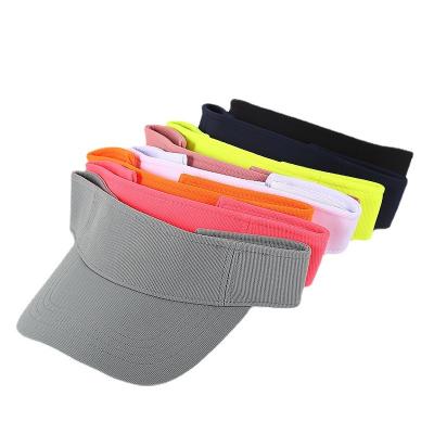 China Blank Cotton Striped Golf RTS Baseball Tennis Sport Sun Visor Top Hat For Women Mens Sun Visor Custom Adjustable Hat for sale