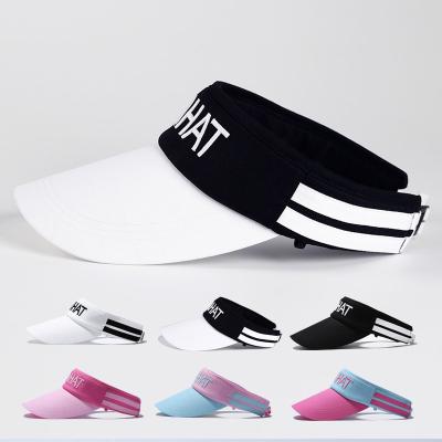 China Wholesale Popular Embroidery Popular Cheap Sun Visor Character Empty Cotton 100% Top Golf Hat for sale