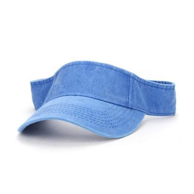 China Outdoor Sport Striped Beach Cotton Golf Sun Visor Running Hat For Women Men Adjustable Embroidery Sun Visor Hat for sale