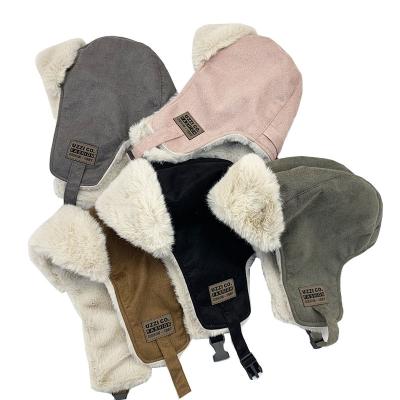 China 2021 COMMON Winter Adjustable Wholesale Lei Feng Windproof Ear Flaps Plush Women's Bottom Trooper Ski Hats Feather Cap for sale