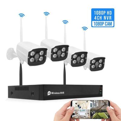 China Support Tuya APP 4 Channel H.265 Wireless Infrared Infrared NVR Kit POE Waterproof NVR Kit Tuya Wifi Kits à venda