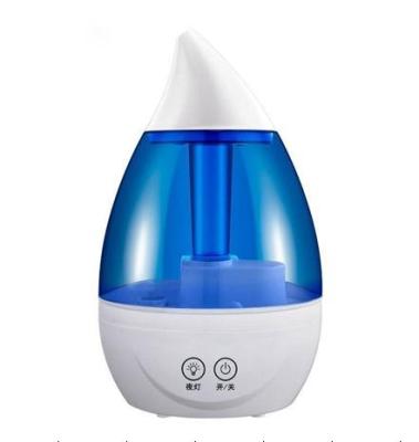 China Cool Night Light Hotel Water Drop 2.5L Portable Ultrasonic Mist 7color LED Air Humidifier For Bedroom for sale