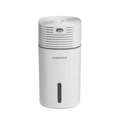 China Portable Hotel Three Color Mini Diffusers 255ML 35db Mute Humidifier with LED Light for sale