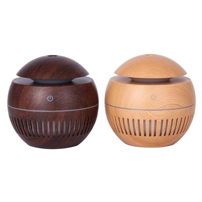 China Humidify + CAR 200ML USB LED Light Aromatherapy Air Wood Table Top Ultrasonic Essential Oil Diffuser Humidifier for sale