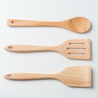 China Sustainable Wooden shovel Stir-frying spoon Wooden spoon non-stick pan shovel three-piece set for sale