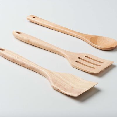 China Sustainable Wholesale wooden shovels non-stick pot special spatula household kitchen three-piece set for sale