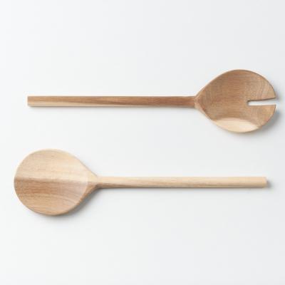 China Sustainable New acacia wooden spoon Fork Kitchen cutlery Gift spoon Dinner spoon for sale