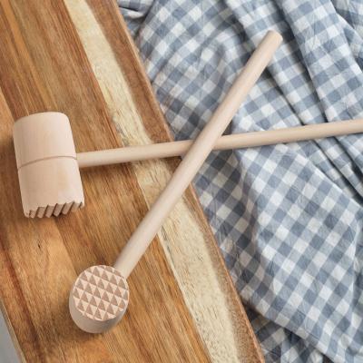 China Sustainable Factory custom single and double sided wooden meat tenderizer steak hammer tender meat smash pork chop German meat hammer tool for sale